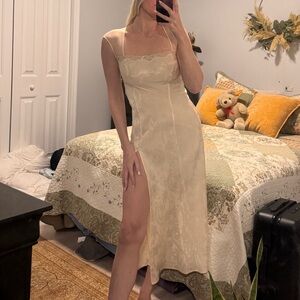 Rare Vintage Bridal Bride Victoria’s Secret Satin Long Maxi Nightgown Slip Dress